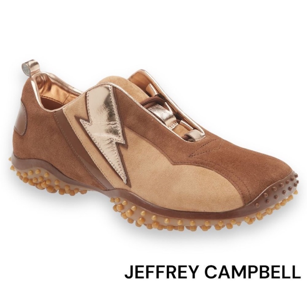 NEW! Jeffrey Campbell Moonwalk Sneaker in Tan Suede - Size 7 🚜